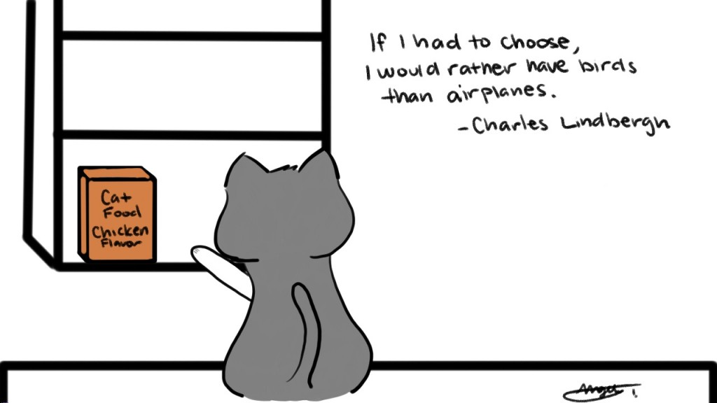 If I had to choose I would rather have birds than airplanes. - Charles Lindbergh