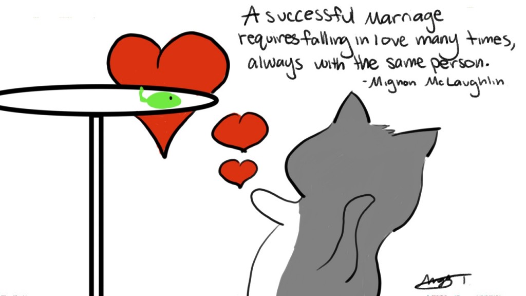 A successful marriage requires falling in love many times, always with the same person. - Mignon McLaughlin